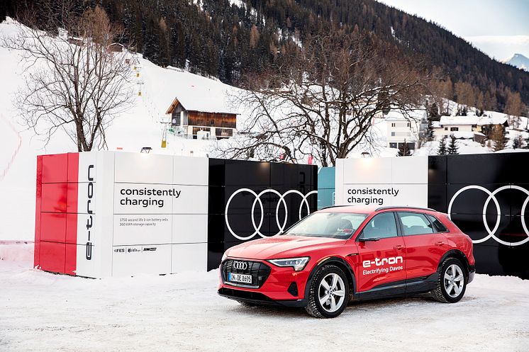 Mobile Audi opladningscontainere ved World Economic Forum i Davos