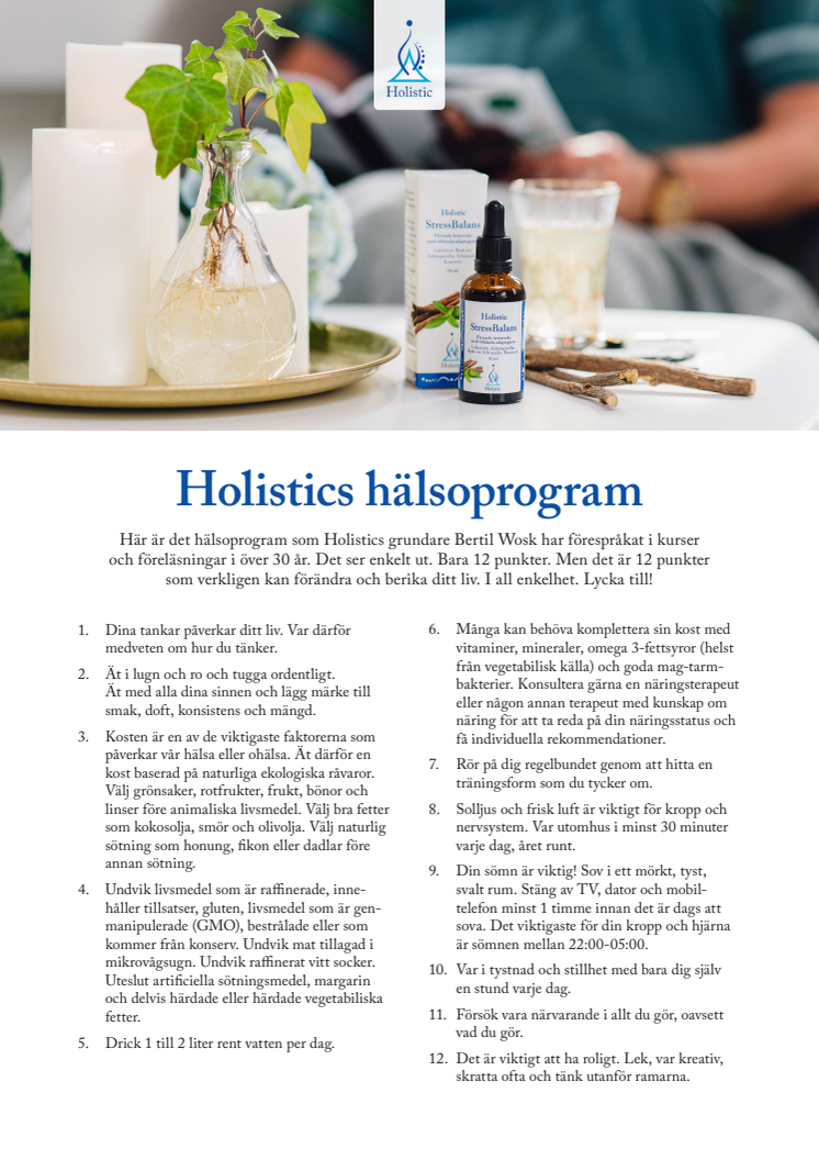 Holistics hälsoprogram