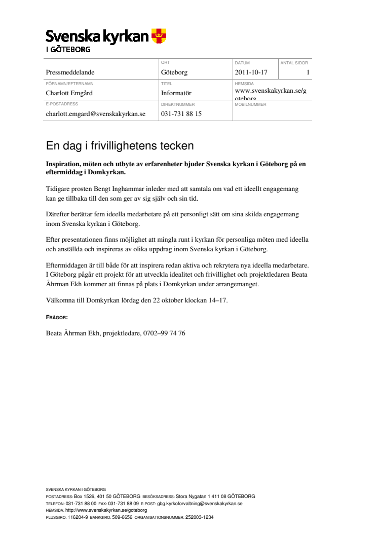 En dag i frivillighetens tecken