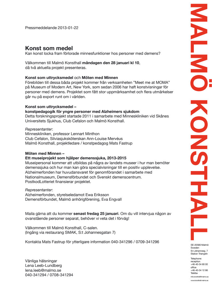Konst som medel – Kan konst locka fram förlorade minnesfunktioner hos personer med demens?
