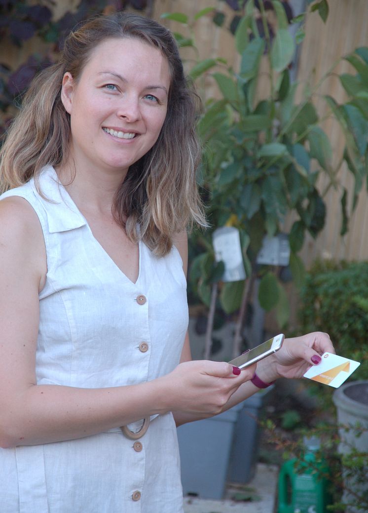 Smart Ticketing Manager Sherisse Shelton-Smith demonstrates the new technology