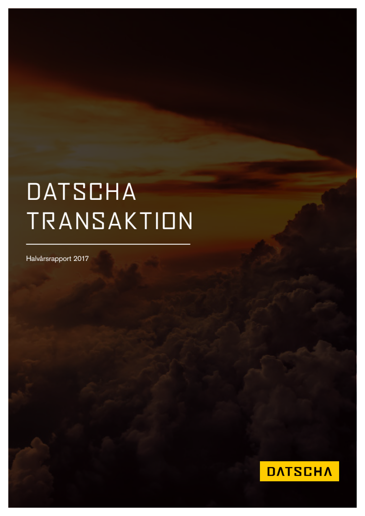 Datschas Transaktionsrapport H1 2017