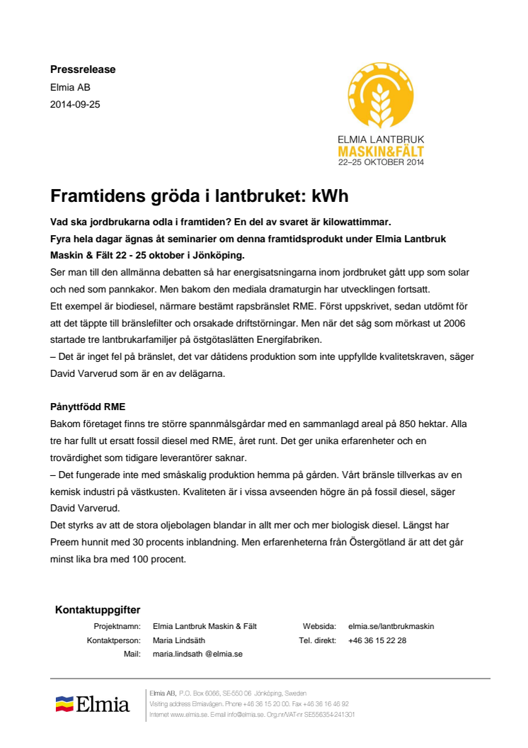 Framtidens gröda i lantbruket: kWh