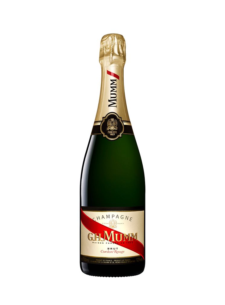 G.H. Mumm Cordon Rouge,  koko 0,75 l, hinta 39,90 €,  Alkon tuotenumero 008741 