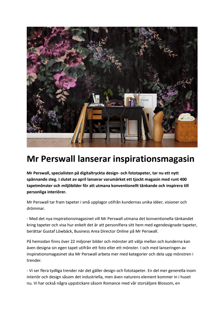 Mr Perswall lanserar inspirationsmagasin