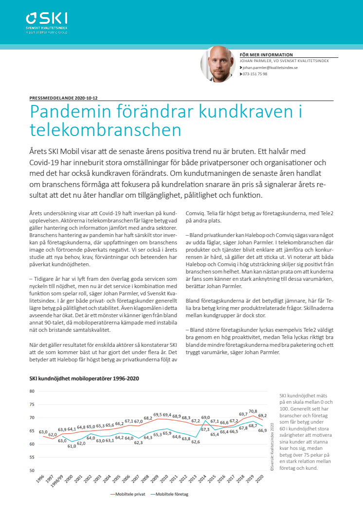 Pandemin förändrar kundkraven i telekombranschen