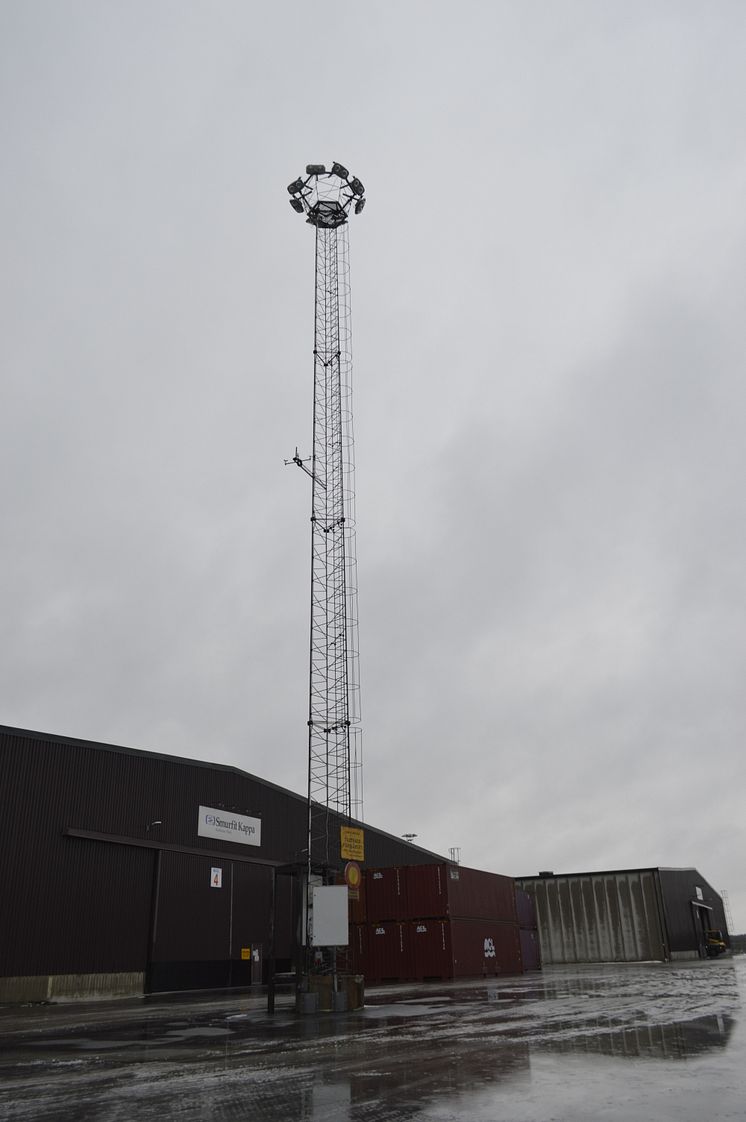 Piteå hamn miljösatsar med LED mastbelysning