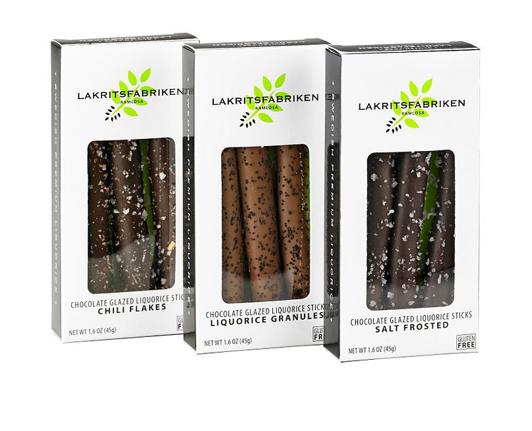 Lakritsfabriken Chocolate Glazed Liquorice Sticks Original, 45g