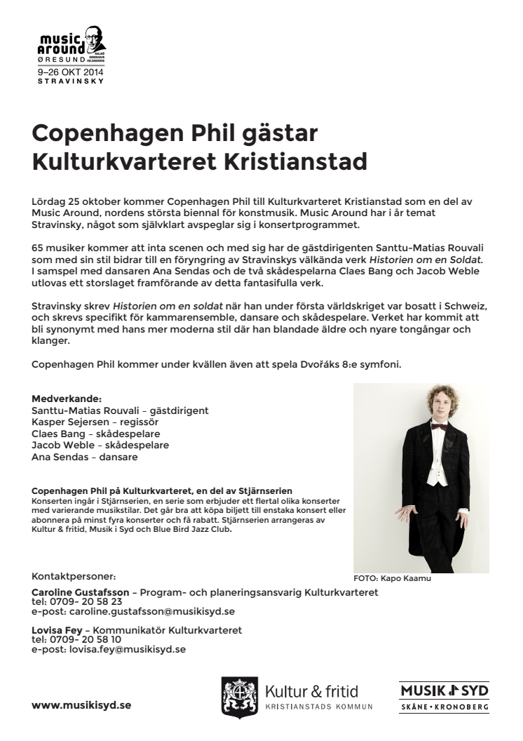 Copenhagen Phil gästar Kulturkvarteret Kristianstad