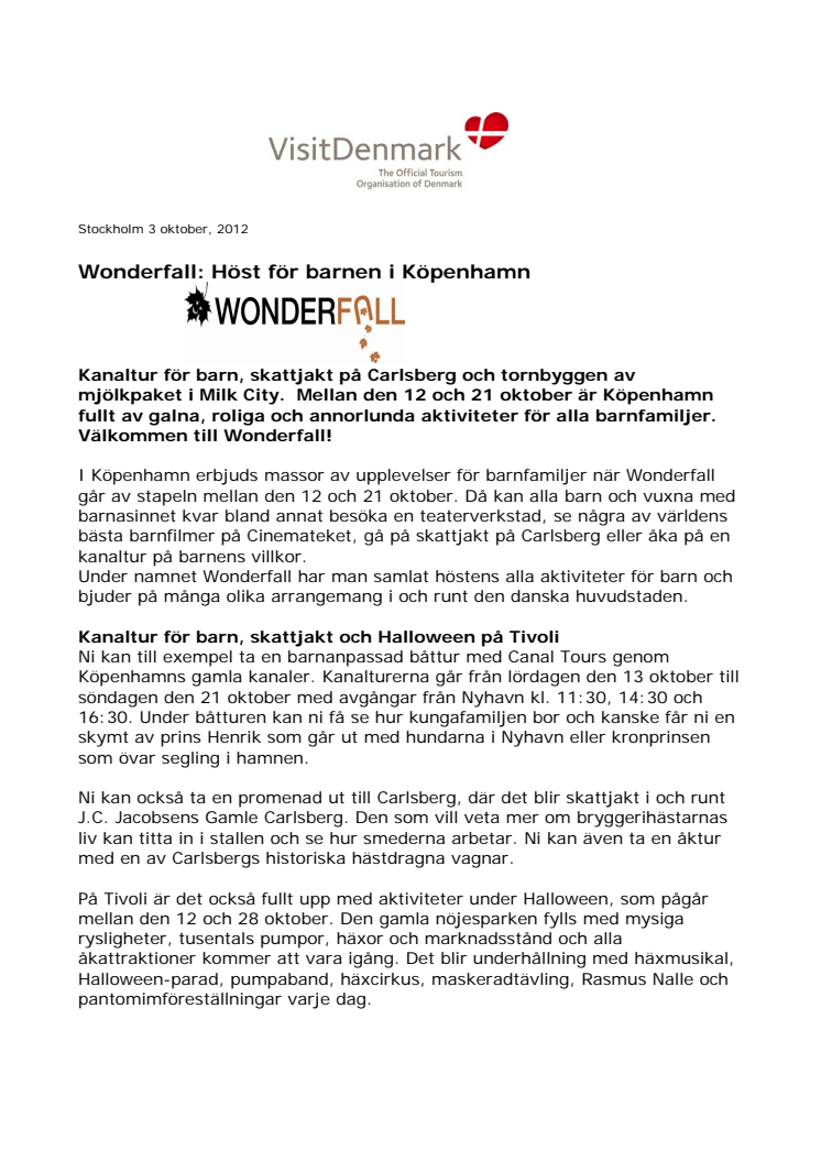 Wonderfall: Höst för barnen i Köpenhamn 