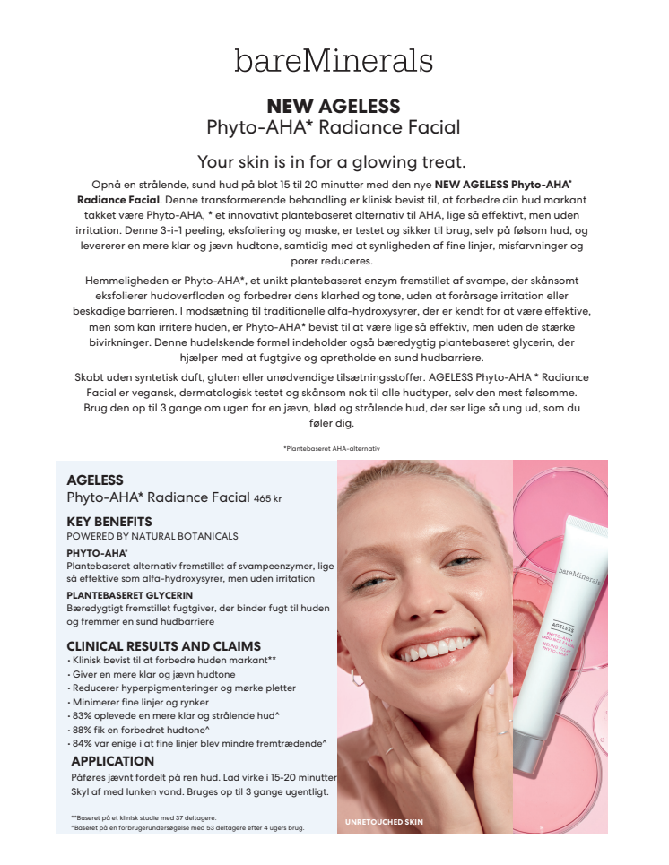 bareMinerals AGELESS Phyto-AHA Radiance Facial Global Press Release DK.pdf
