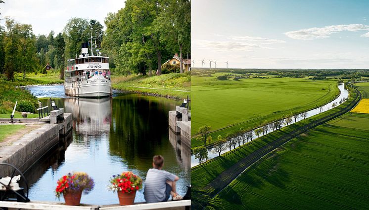 Göta kanal Foto Åsa Dahlgren/westweden.com og Jonas Ingmann/westweden.com