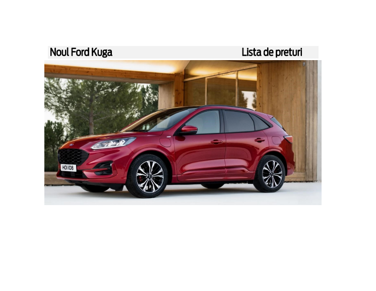 Lista de preturi noul Ford Kuga  