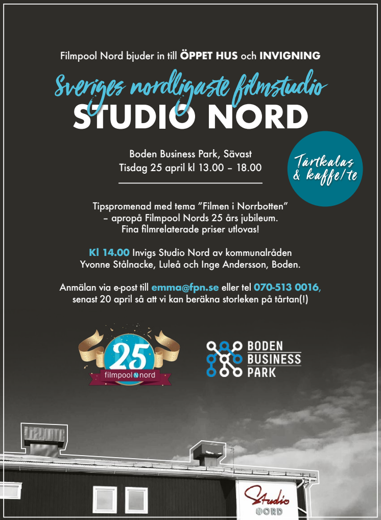 Pressinbjudan: Invigning av Studio Nord 