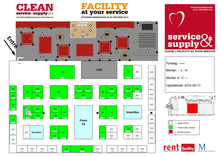 Karta CLEAN service & supply Stockholm 24-25/10