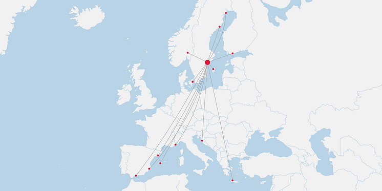 Rutekort Sverige juli 2020