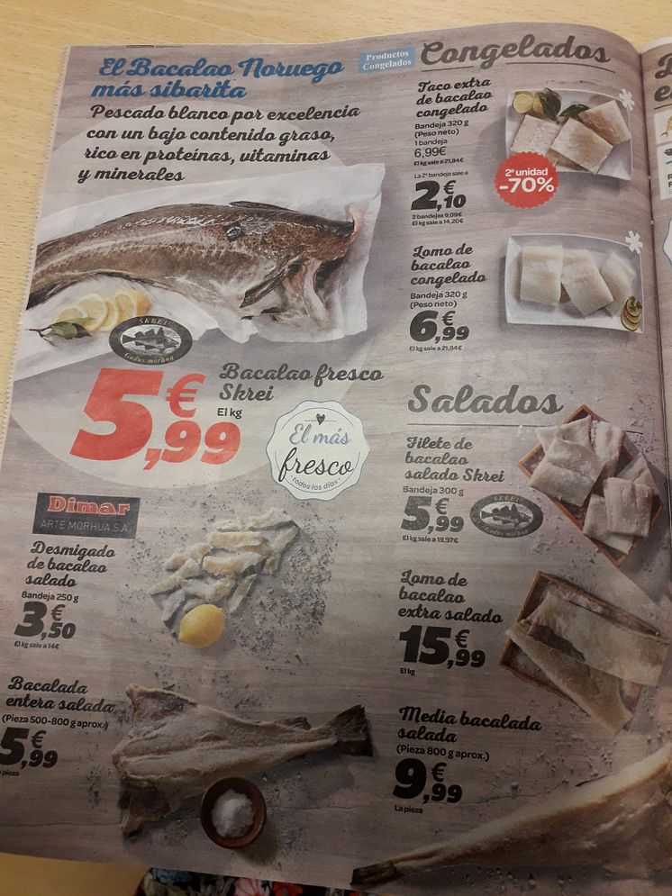 Skrei, Spania