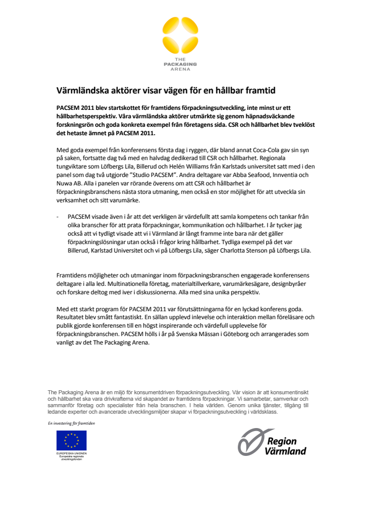 Värmländska aktörer visar vägen för en hållbar framtid