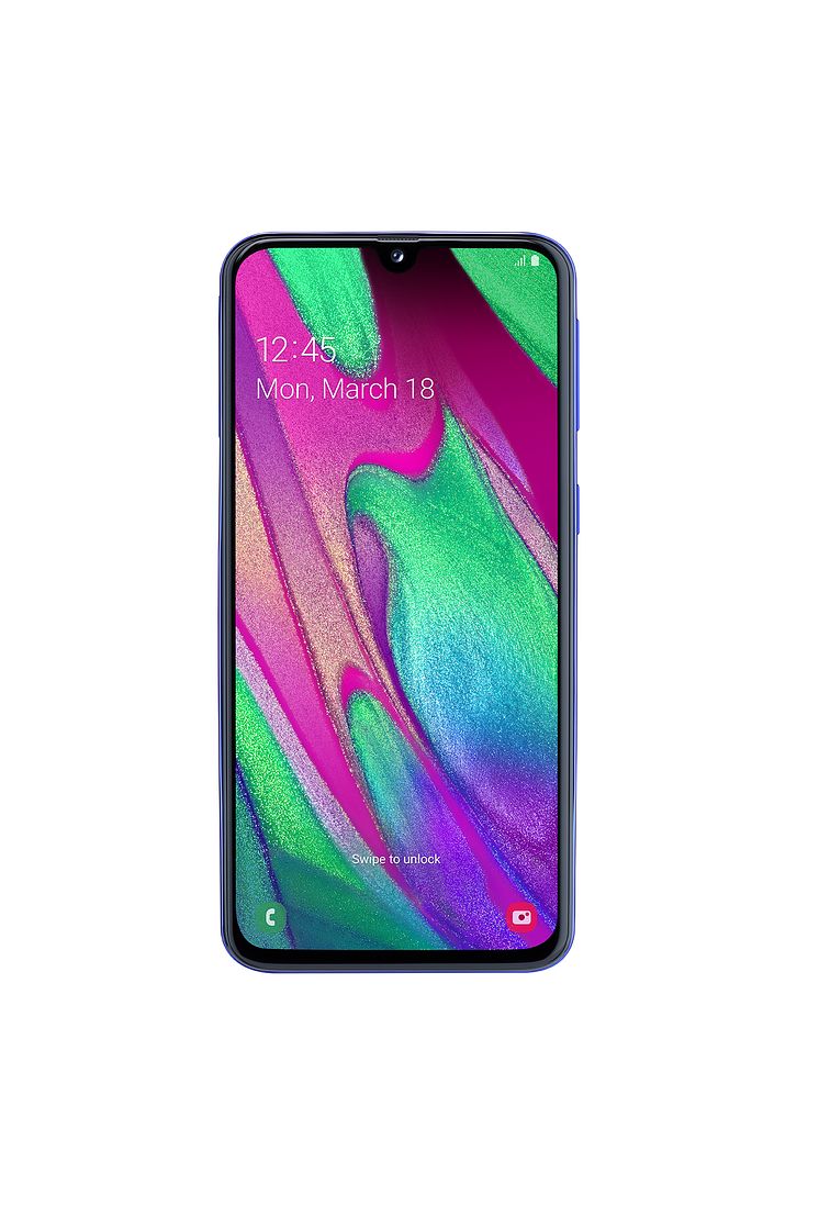 Galaxy A40_blue_front