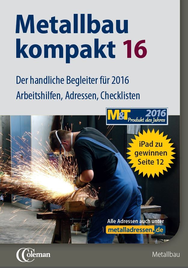 Titelabbildung Metallbau kompakt 2016