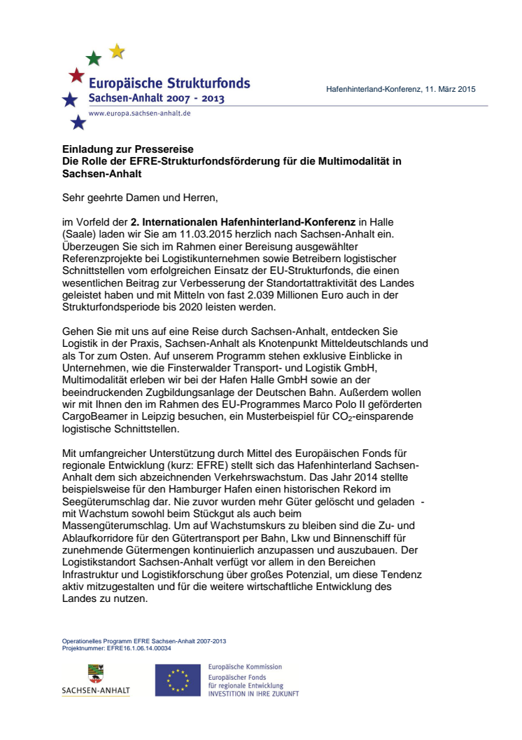 Einladung zur Pressereise