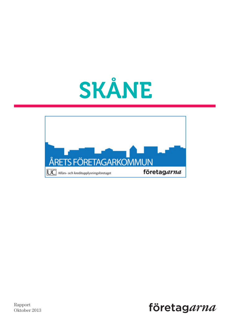 Rapport för Skåne län