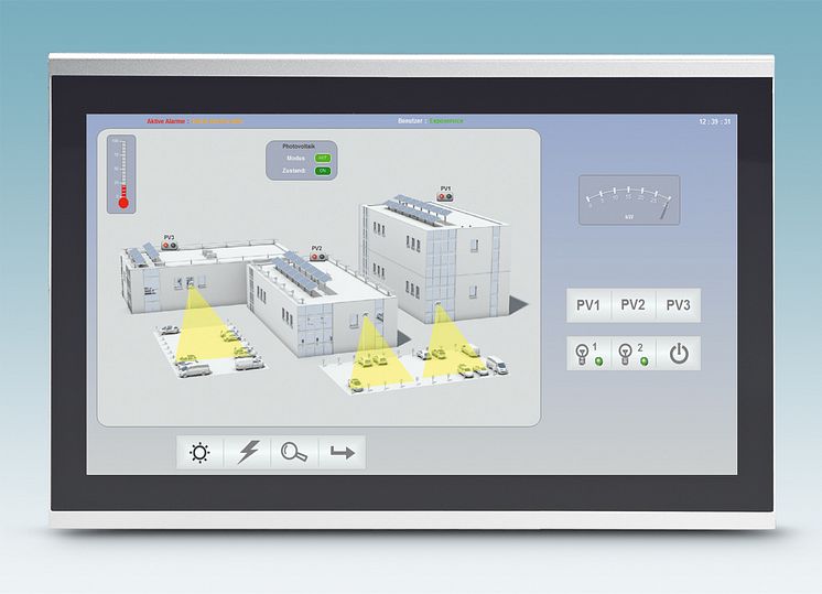 Advanced configuration options for the Embeddedline panel PC