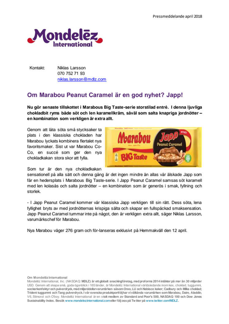 Om Marabou Peanut Caramel är en god nyhet? Japp!