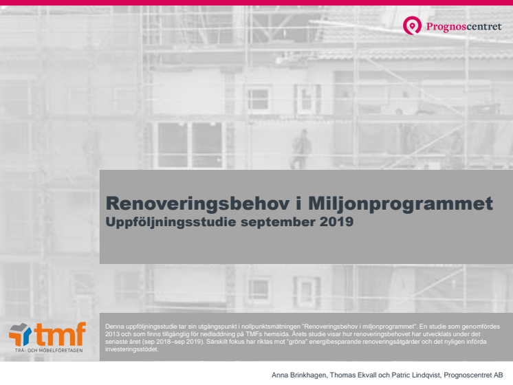 Renoveringsbehov i miljonprogrammet - 2019