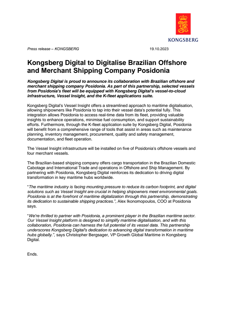Kongsberg Digital to Digitalise Brazilian Offshore and Merchant Shipping Company Posidonia.pdf