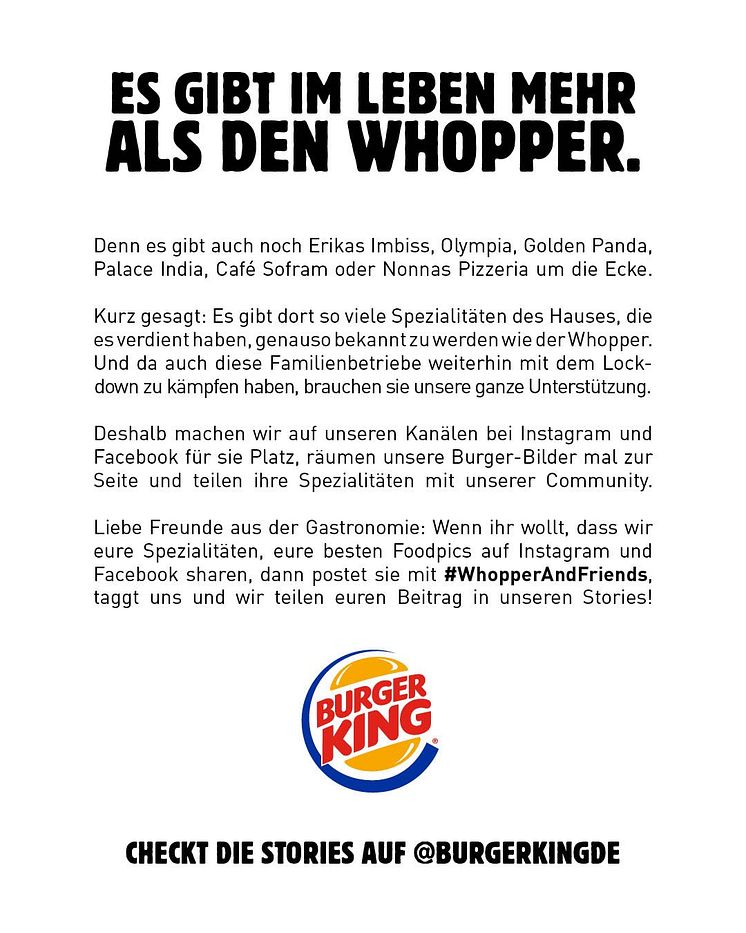 Es gibt im Leben mehr als den WHOPPER