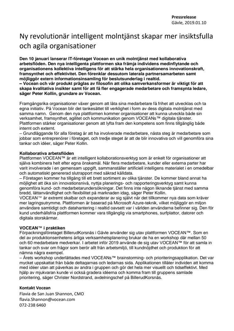Ny revolutionär intelligent molntjänst skapar mer insiktsfulla och agila organisationer 