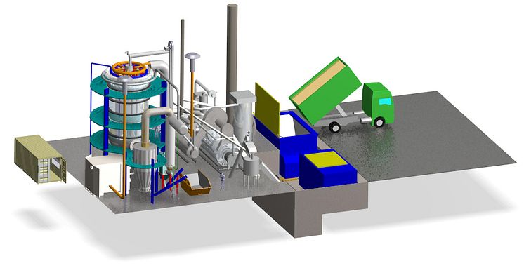 Illustration of demo gasification plant