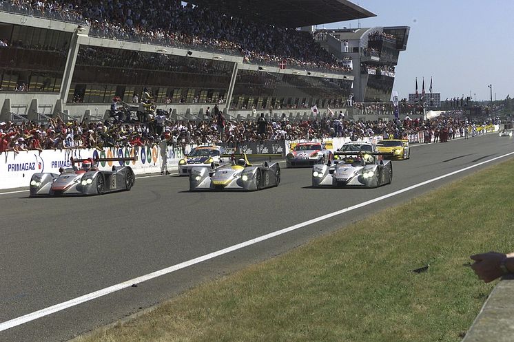In 2000, Audi clinched a 1-2-3 win at le Mans with the R8