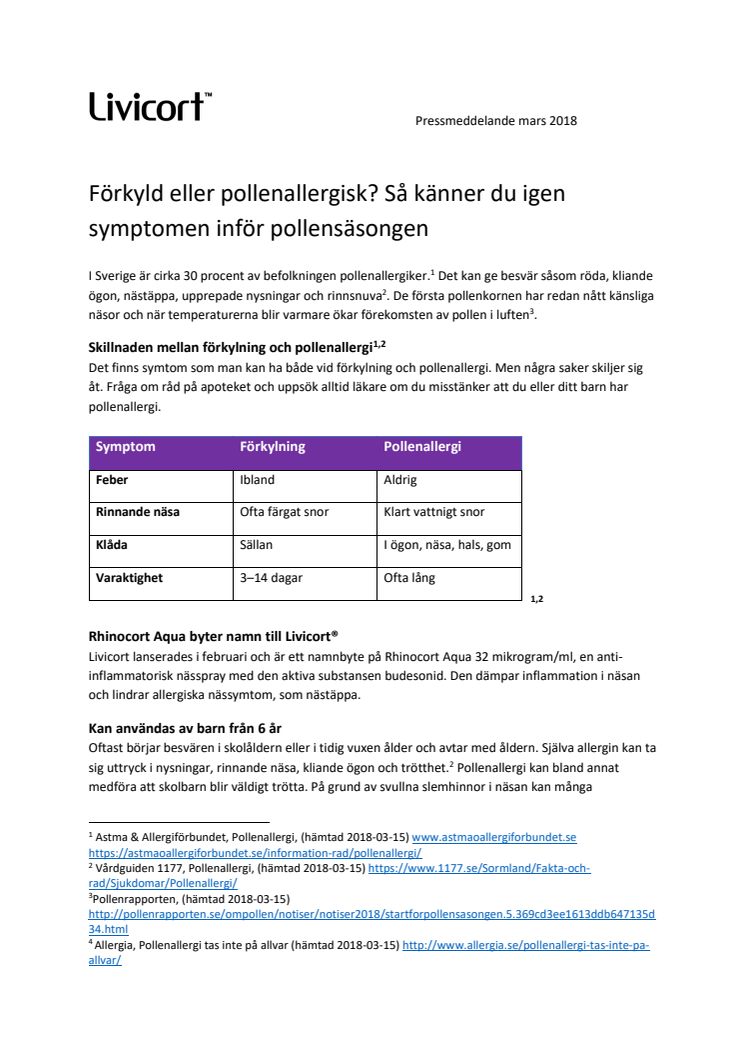 Förkyld eller pollenallergisk? Så känner du igen symptomen inför pollensäsongen 