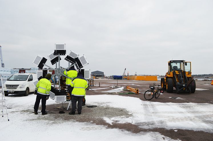 Smålandshamnar Oskarshamn - Först i Sverige med Titan LED mastbelysning