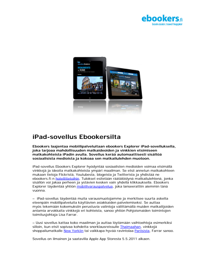 iPad-sovellus Ebookersilta