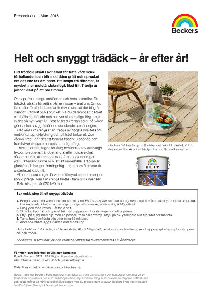 Helt och snyggt trädäck – år efter år!