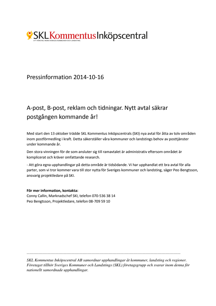 A-post, B-post, reklam och tidningar. Nytt avtal säkrar postgången kommande år!