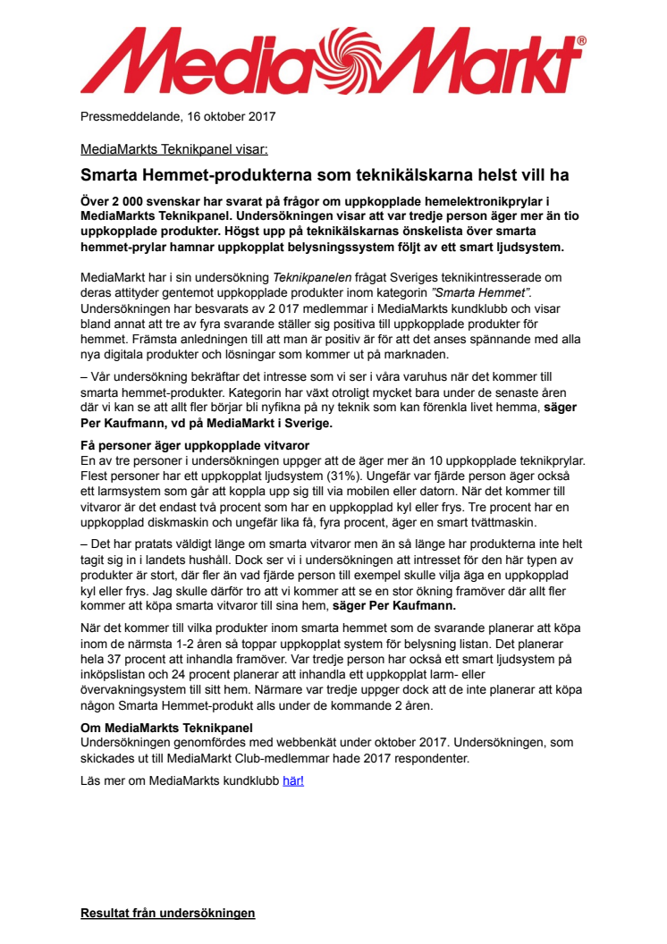 Smarta Hemmet-produkterna som teknikälskarna helst vill ha