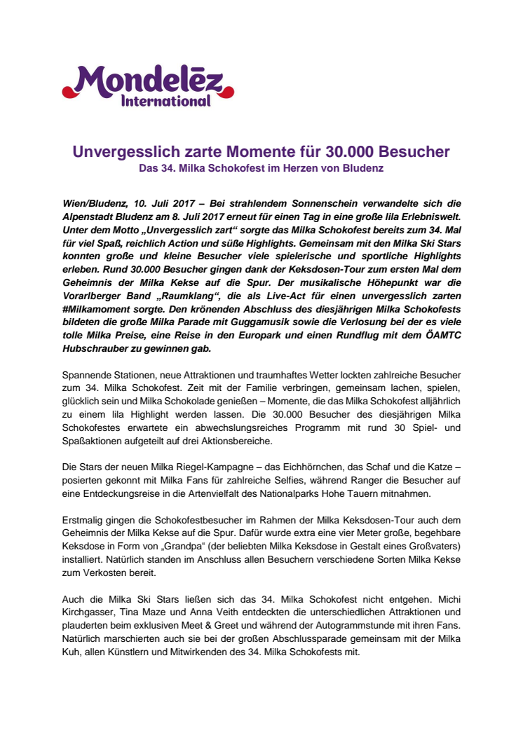 Unvergesslich zarte Momente für 30.000 Besucher