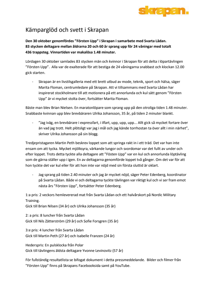 Kämparglöd och svett i Skrapan 