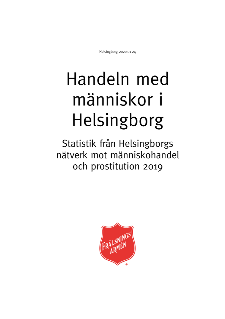 Statistik från Helsingborgs nätverk mot människohandel och prostitution 2019