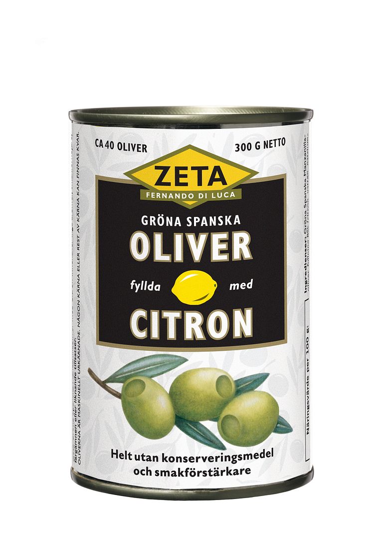 Zeta fyllda spanska oliver med citron