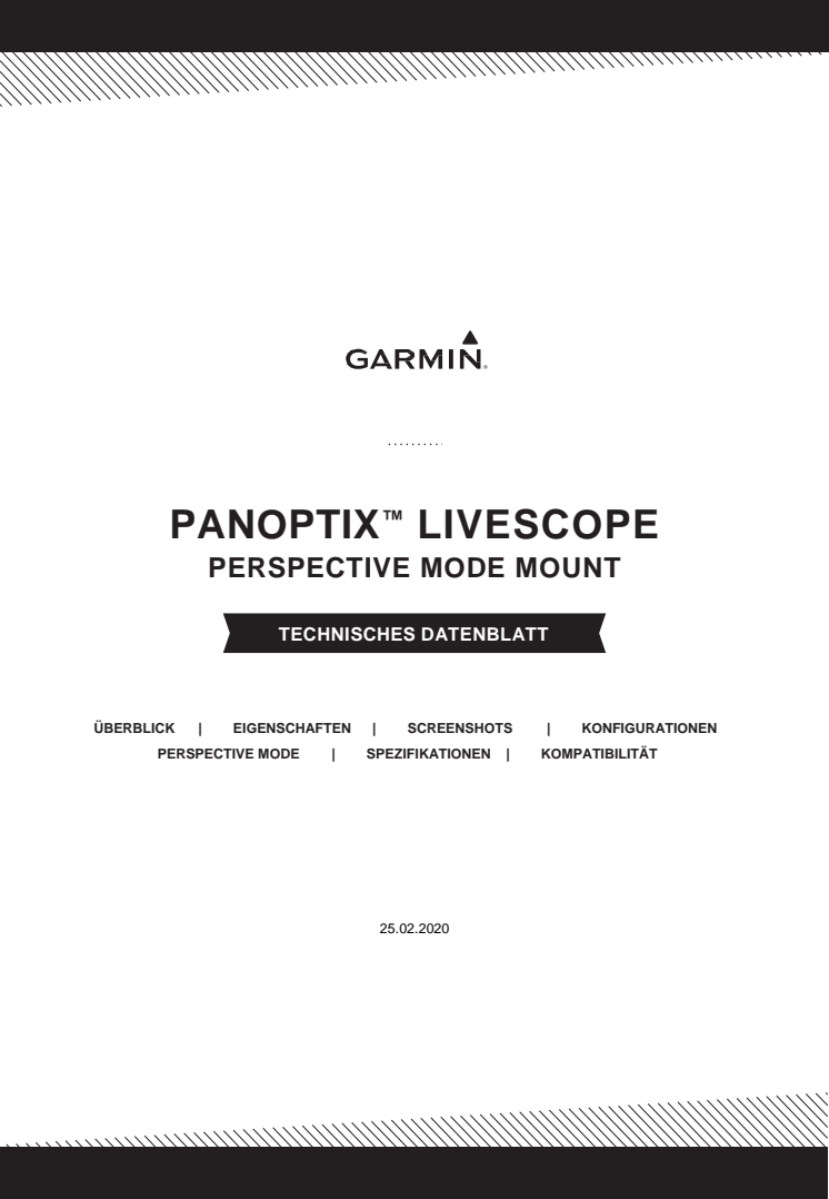 Datenblatt Garmin Panoptix LiveScope Perspective Mode Halterung 