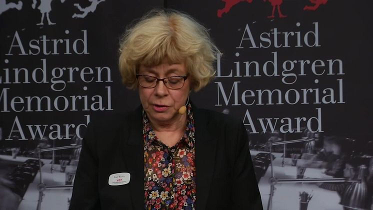 Tillkännagivandet av Litteraturpriset till Astrid Lindgrens Minne 4 april 2017