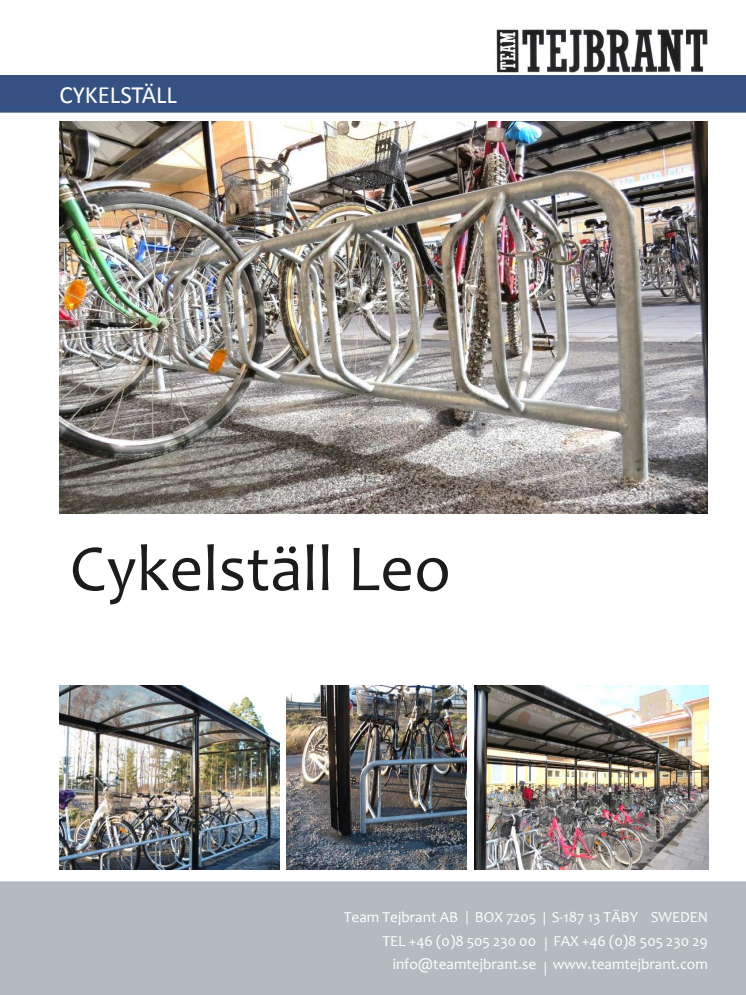 Produktblad Cykelställ Leo