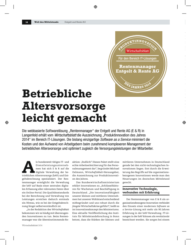 Betriebliche Altersvorsorge leicht gemacht