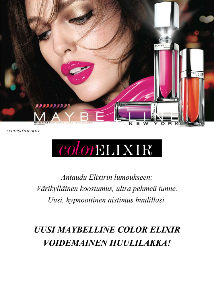 Maybelline Color Elixir, voidemainen huulilakka