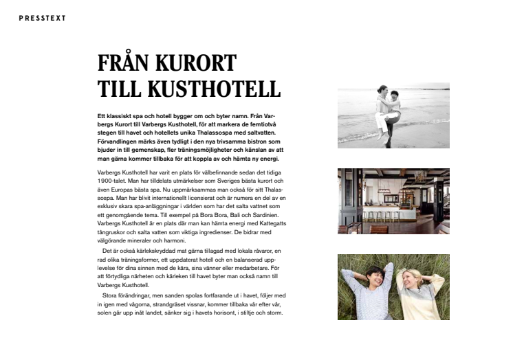 ​Från kurort till Kusthotell